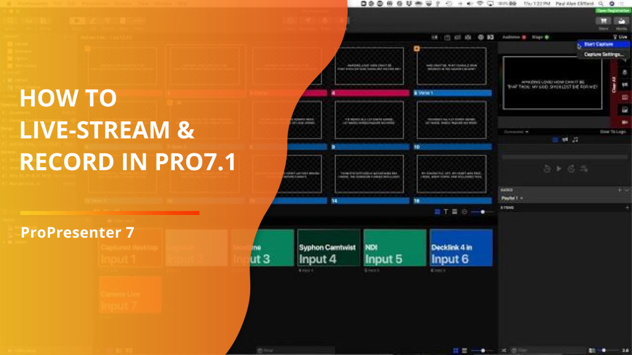 How to livestream and record with ProPresenter 7.1 (Pro7.1